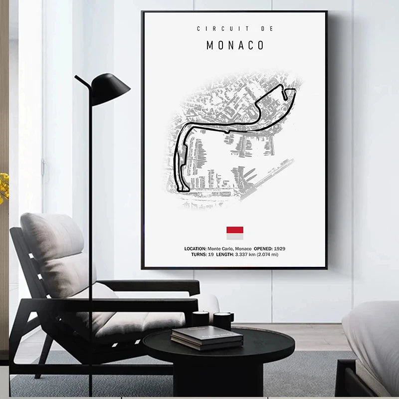 Classic Formula 1 Tracks Wall Art
