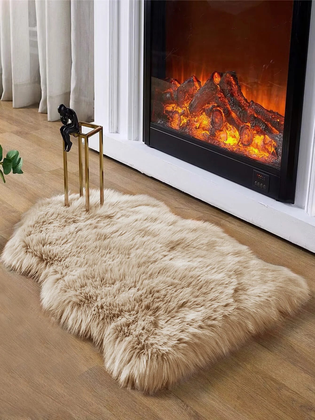 Living Room Bedroom Decoration Profiled Plush Carpet Floor Mat Thickened Foft Fluffy