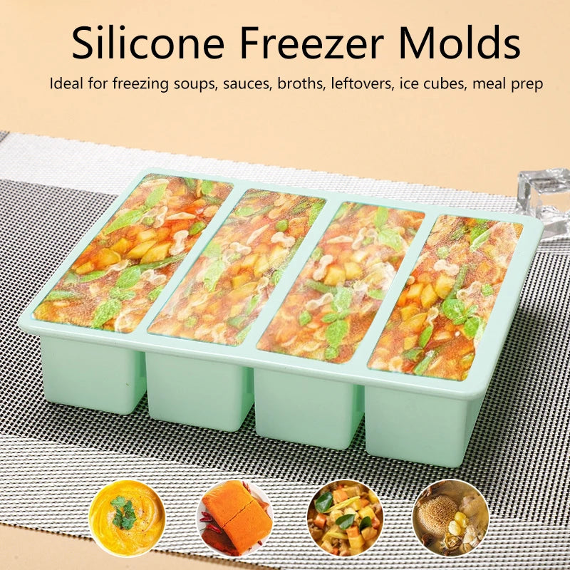 Silicone Freezer Tray with Lid