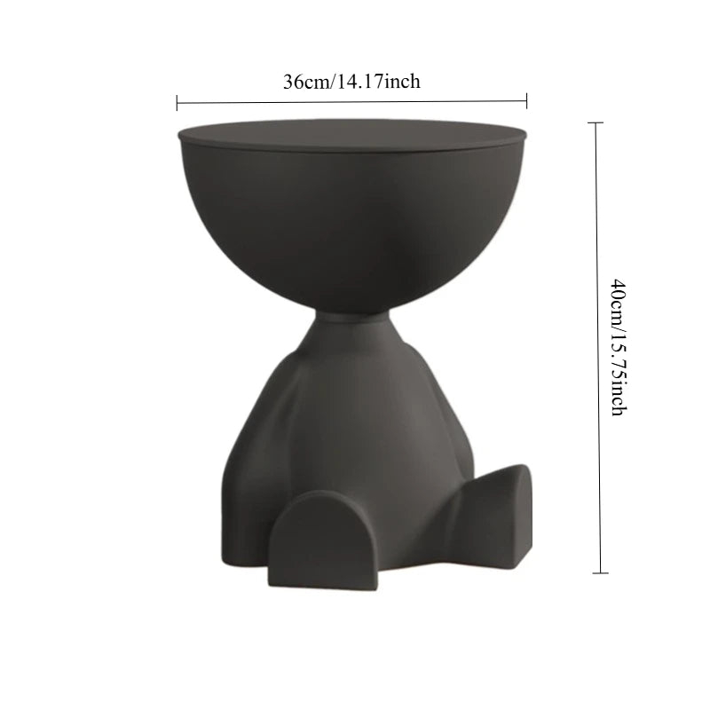 Creative Side End Table Flat Head Bedside Table Household Sofa Side Rack Bedroom Balcony Movable Mini Table Small Apartment Tea