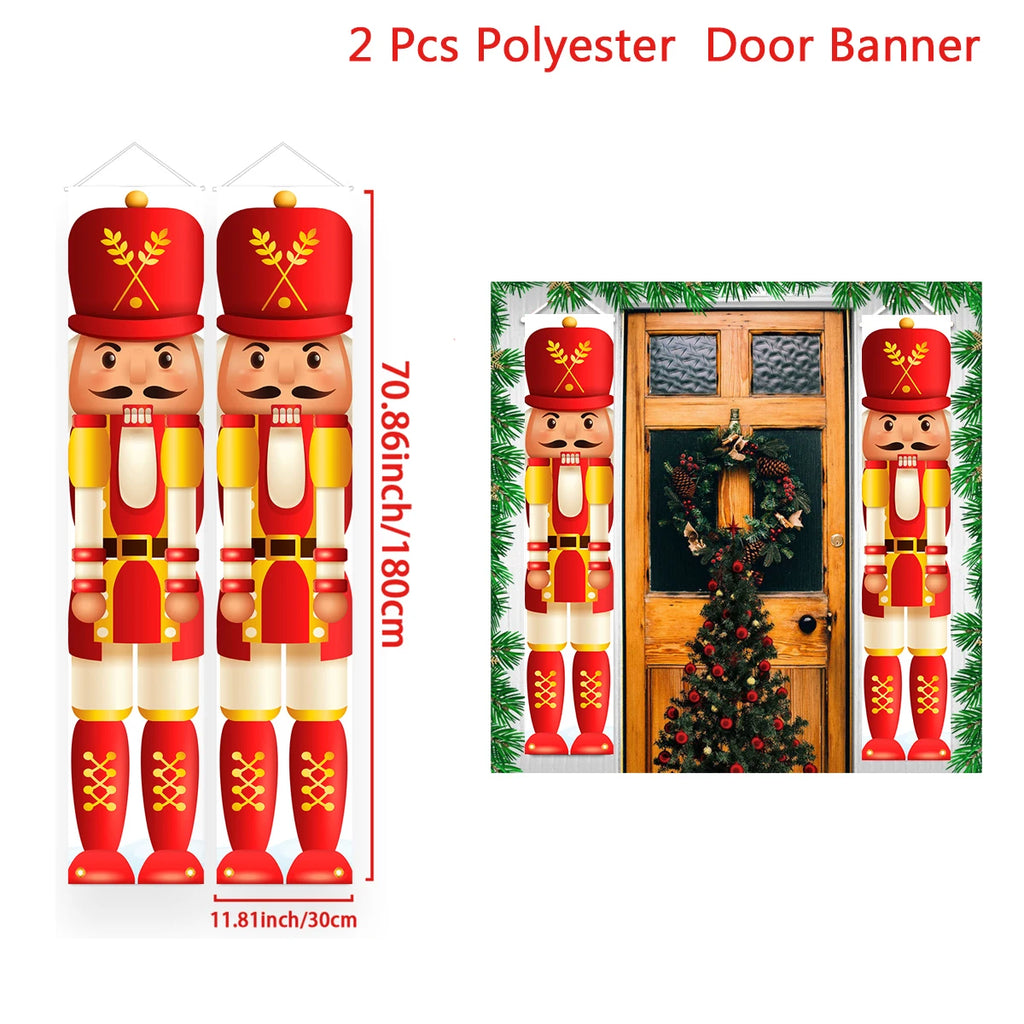 Christmas Hanging Door Banner Merry Christmas Decoration for Home 2025 Xmas Door Decor Navidad Notal Noel Ornament New Year 2026