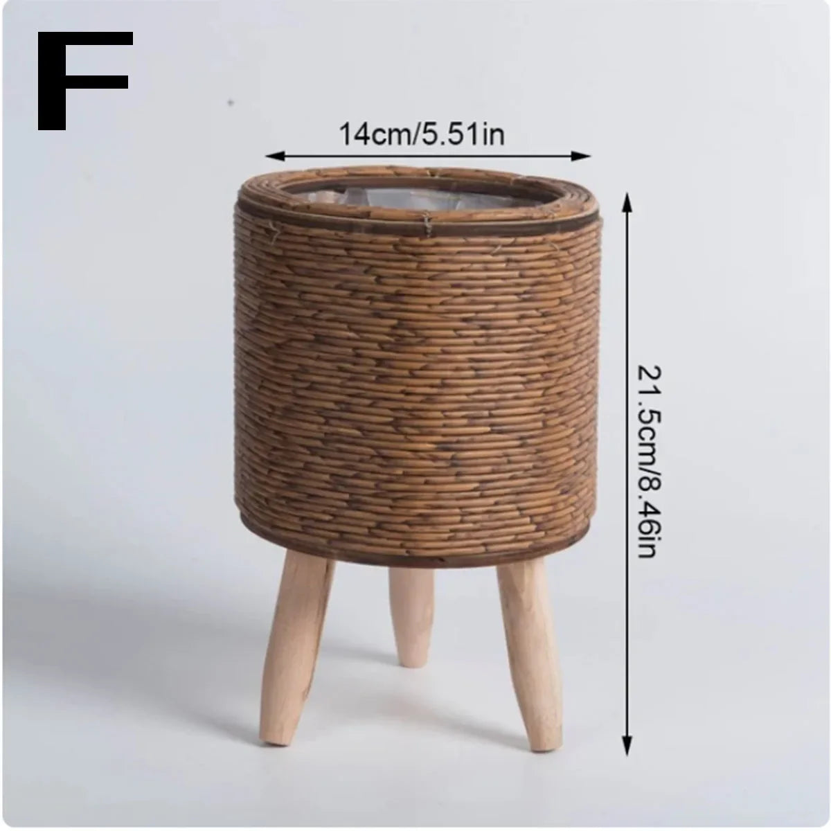 Fashion Rattan Woven Flower Pot Creative Flower Planters With Removable Legs Durable Hand Wove Plant Stand