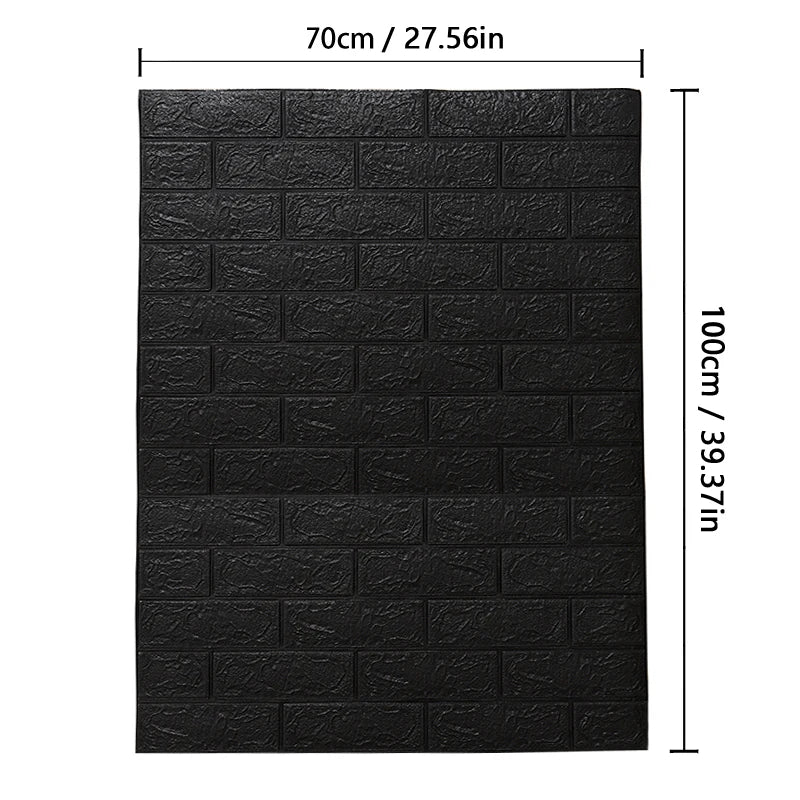 Various 3D Faux Brick Self Adhesive Vinyl Wallpaper Soft Foam Material Wall Stickers for Kitchen Bedroom Living Room Decoration