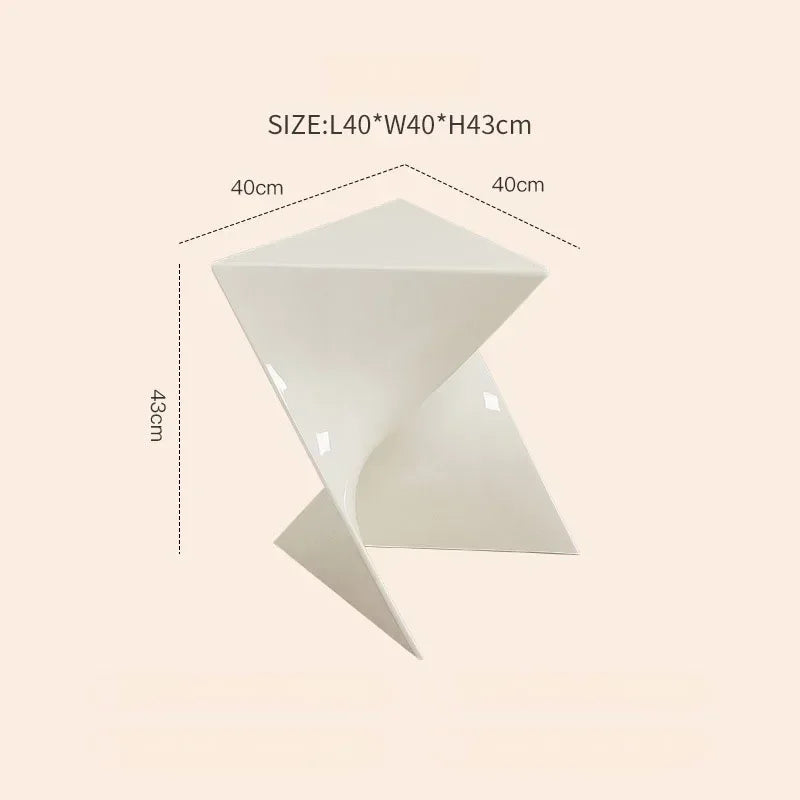 Transparent Geometric Coffee Table, Minimalist Designer Corner Table, Acrylic Sofa, Living Room