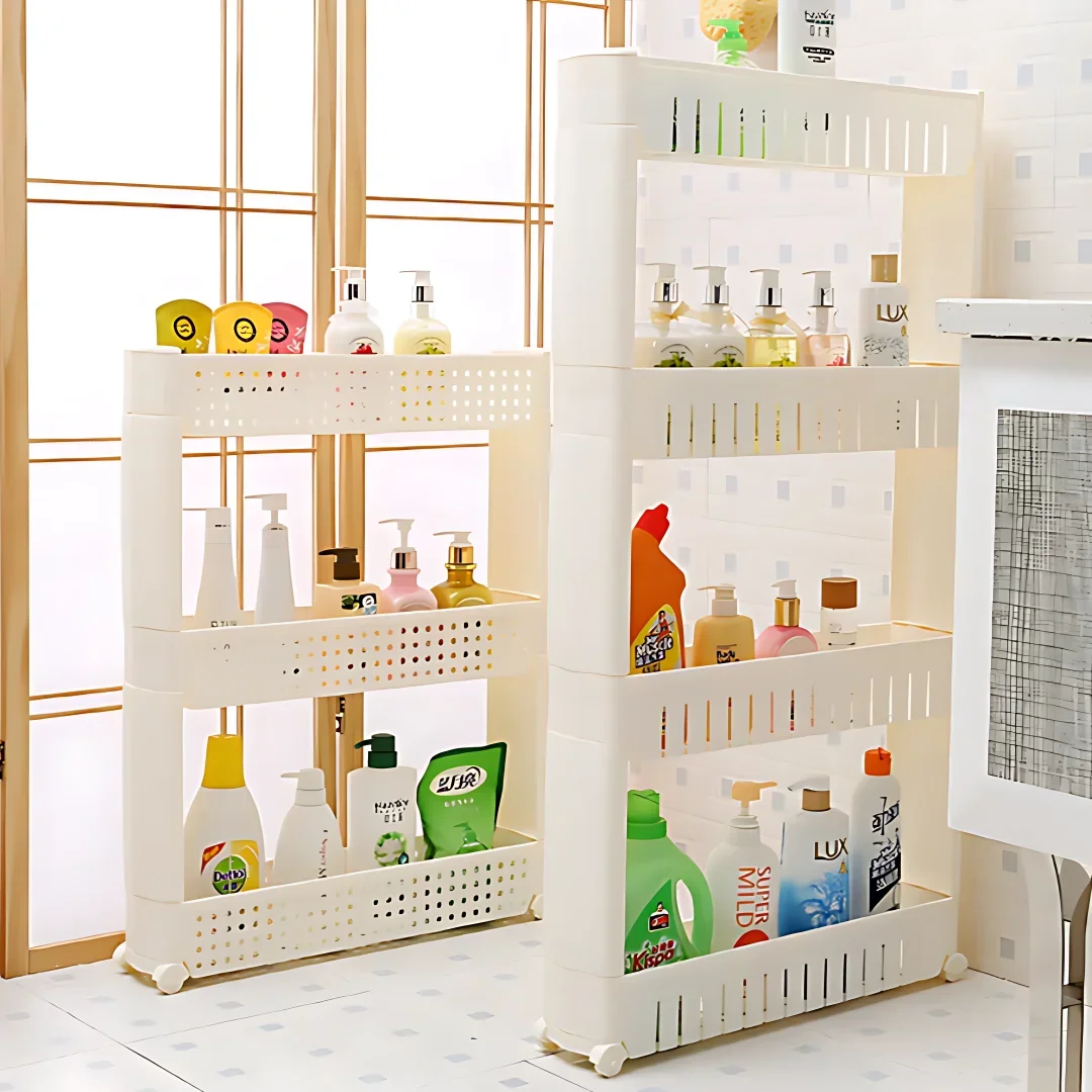Narrow Rolling Storage Shelf