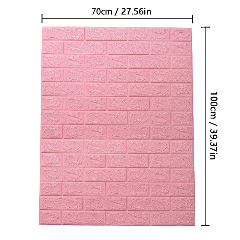 Various 3D Faux Brick Self Adhesive Vinyl Wallpaper Soft Foam Material Wall Stickers for Kitchen Bedroom Living Room Decoration