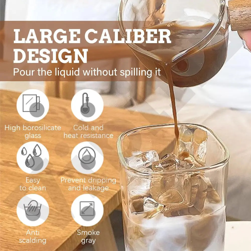 Square Glass Cups with Lids and Straws, Water Glasses Coffee Mug,Lids/Straws Included for Cocktail, Coffee, Juice, Beer