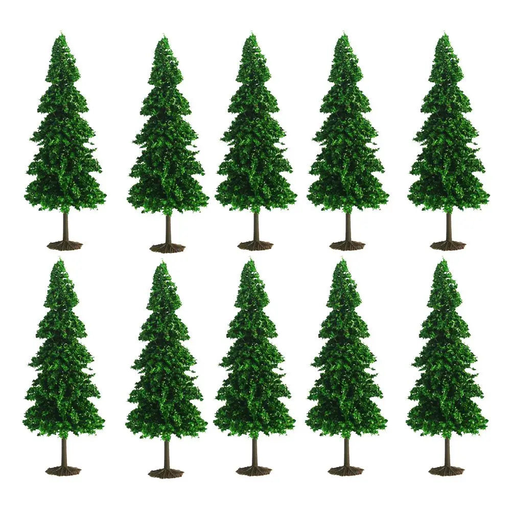 10 PCs Model Pine Trees Miniature Pine Trees Forest Train Railway War Game Layout DIY Landscape Scenery Christmas Decor