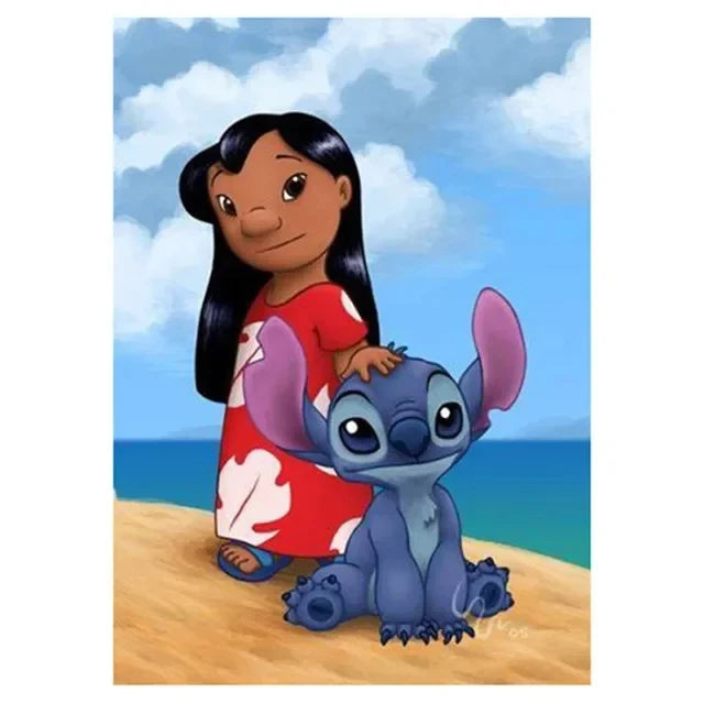 Disney Anime Canvas Painting Wall Art Cartoo Lilo & Stitch  Stitch& Angel Pictures On Canvas Posters And Prints Home Decor Mural