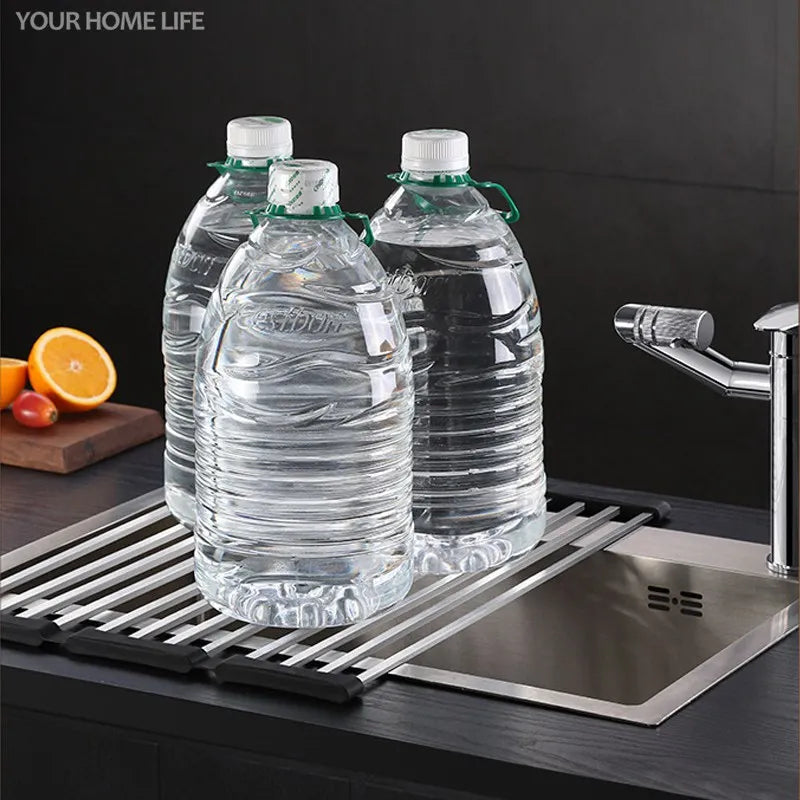 Roll-Up Over Sink Dish Drying Rack