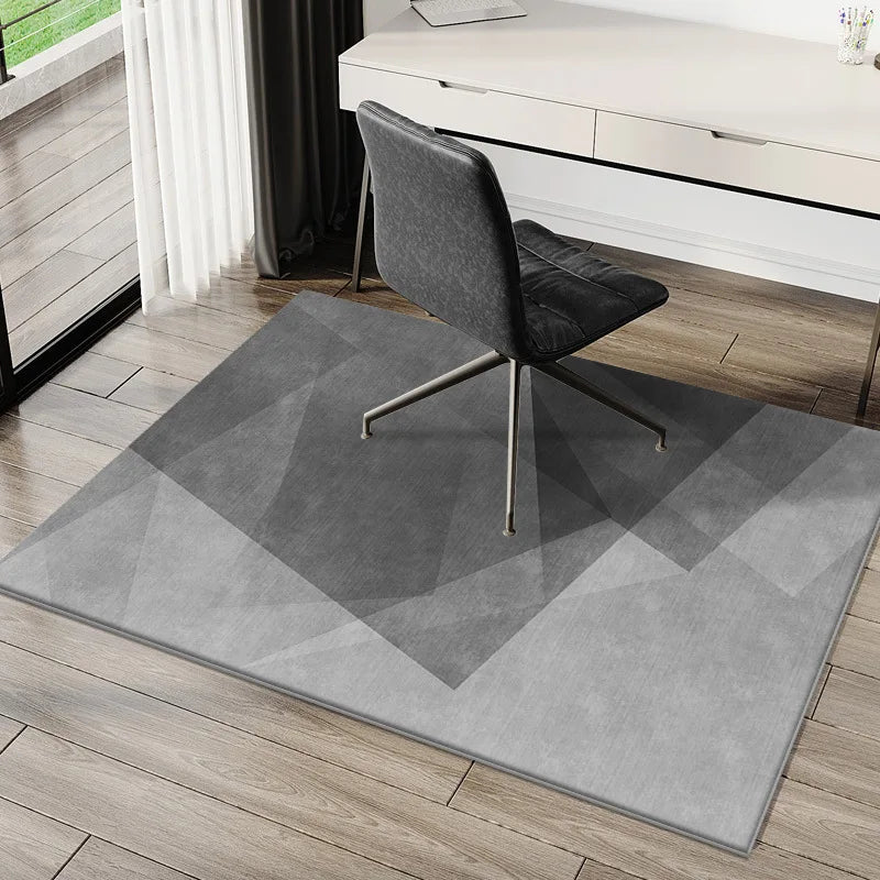 VIKAMA Gaming Under The Table Carpet Geometric Gray Non Slip Modern Minimalist Household Carpet Home Decoration