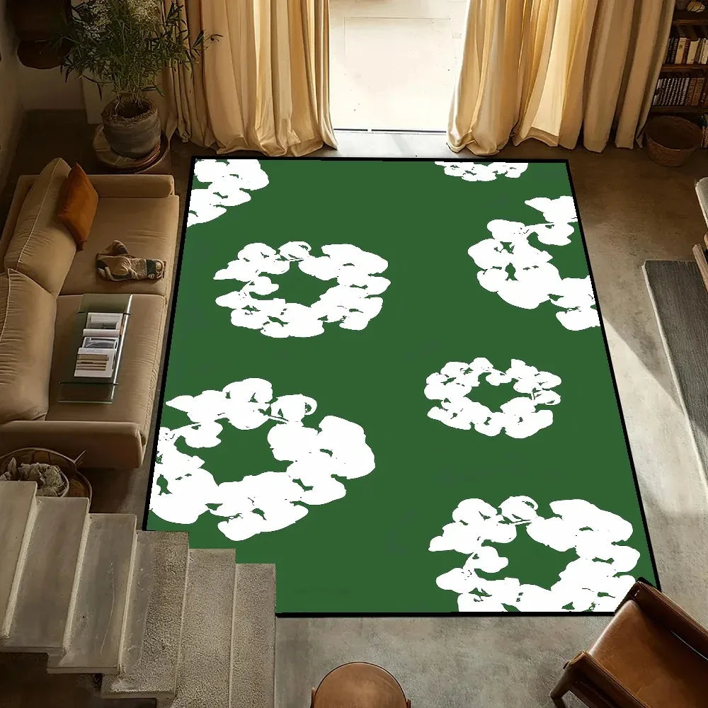 Small T-Tears Carpet Anti-Slip Kitchen Bedroom Fashion D-Denim Handmade Tufted Rug Luxury Living Room Entrance Decoration