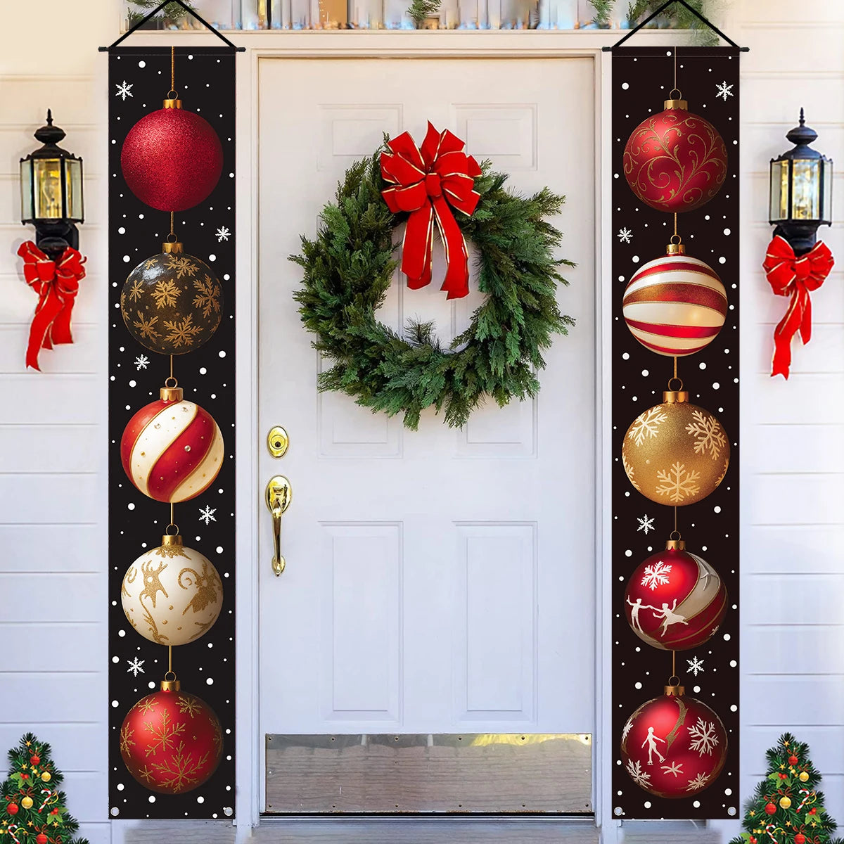 Christmas Hanging Door Banner Merry Christmas Decoration for Home 2025 Xmas Door Decor Navidad Notal Noel Ornament New Year 2026