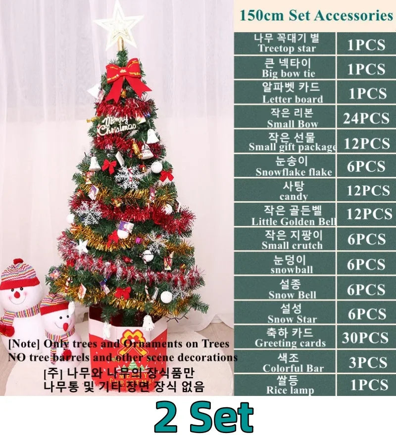 127PCS/Set Artificial Christmas Tree Christmas Decoration