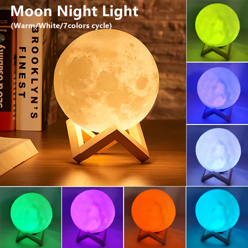 Moon-Shaped LED Night Lamp