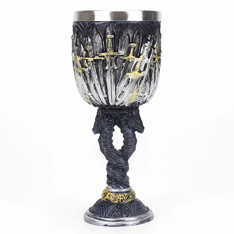 GOT Mug Goblet Stainless Steel Resin 3D Beer Tankard Wine Glass Mugs 600ml 400ml 200ml Party Drinkware Decoration Christmas Gift