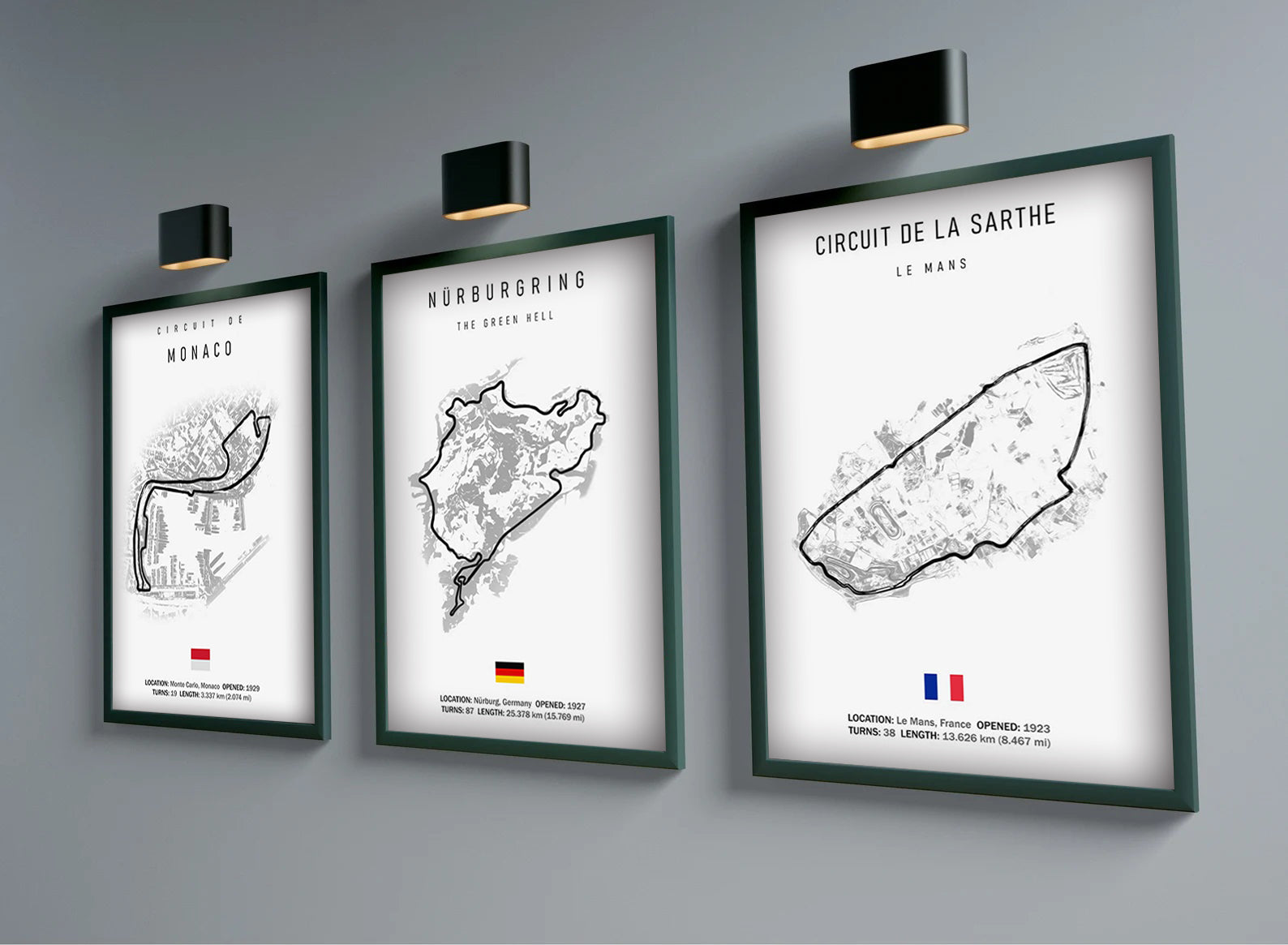 Classic Formula 1 Tracks Wall Art