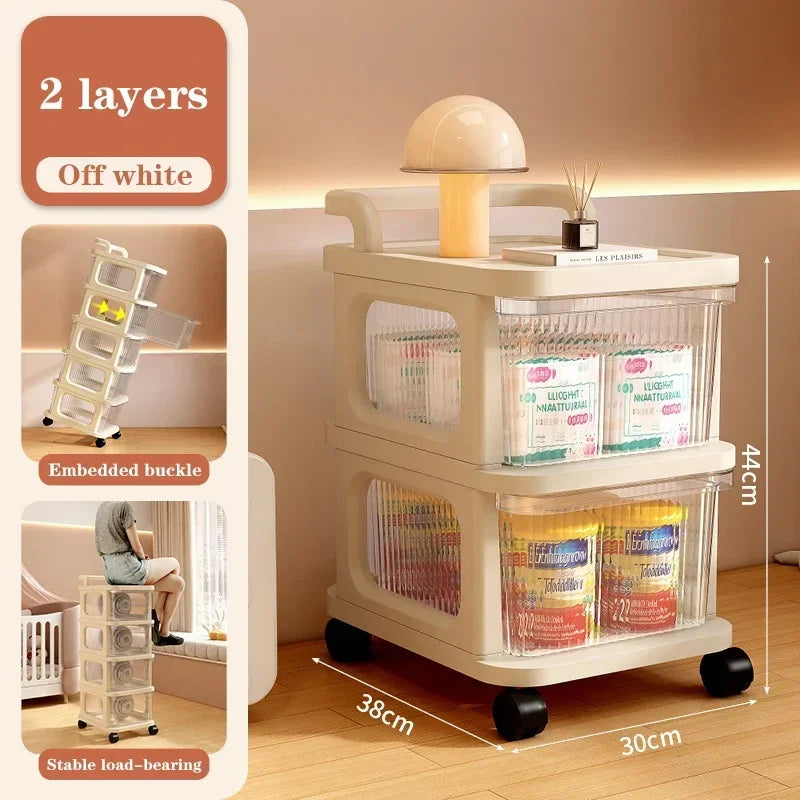 Multi-Tier Acrylic Storage Cart