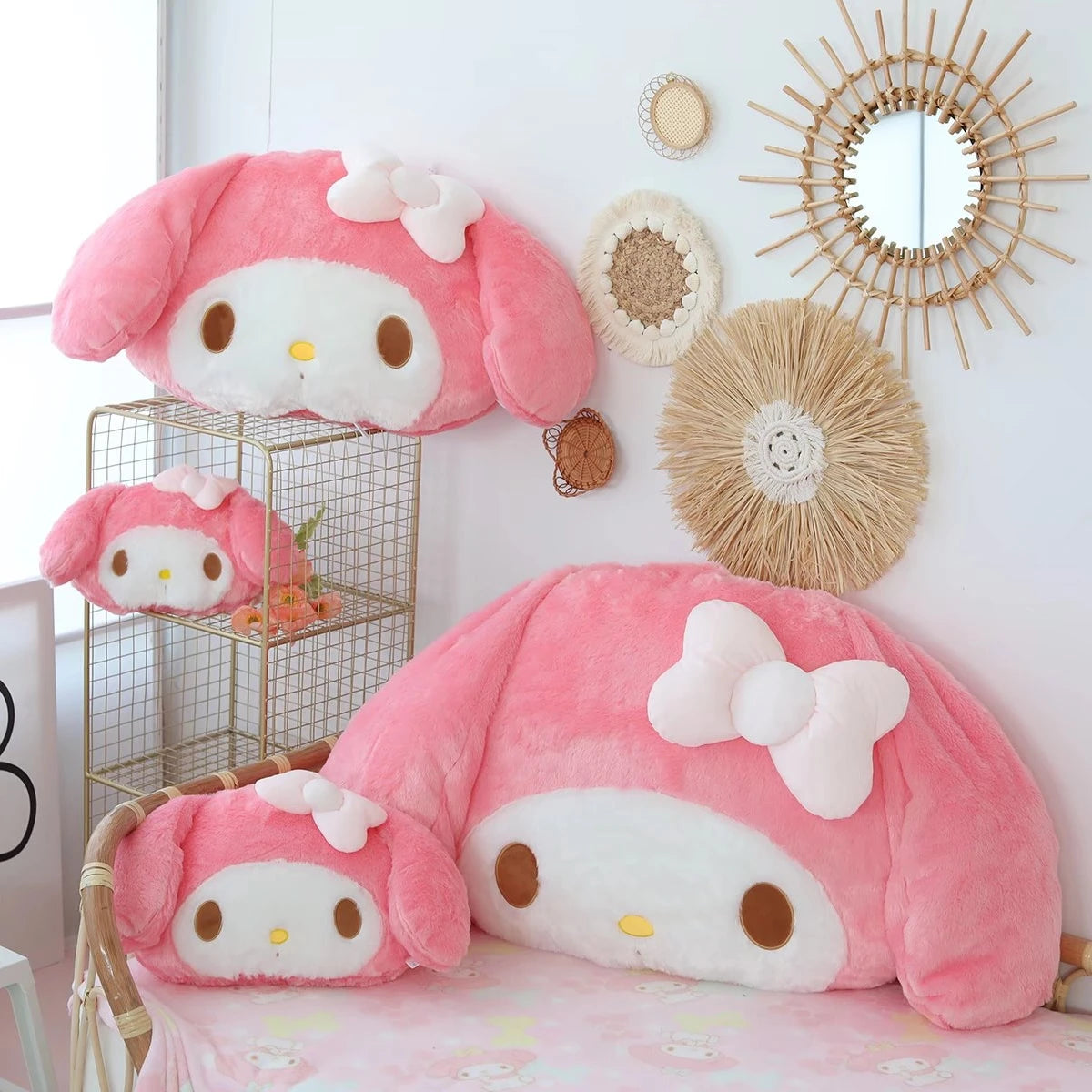 Sanrio Comfortable My Melody Back Cushion Sofa Bed Big Size Japanese StyleThrow Pillow Cartoon Anime Pillow Blanket Home Decor