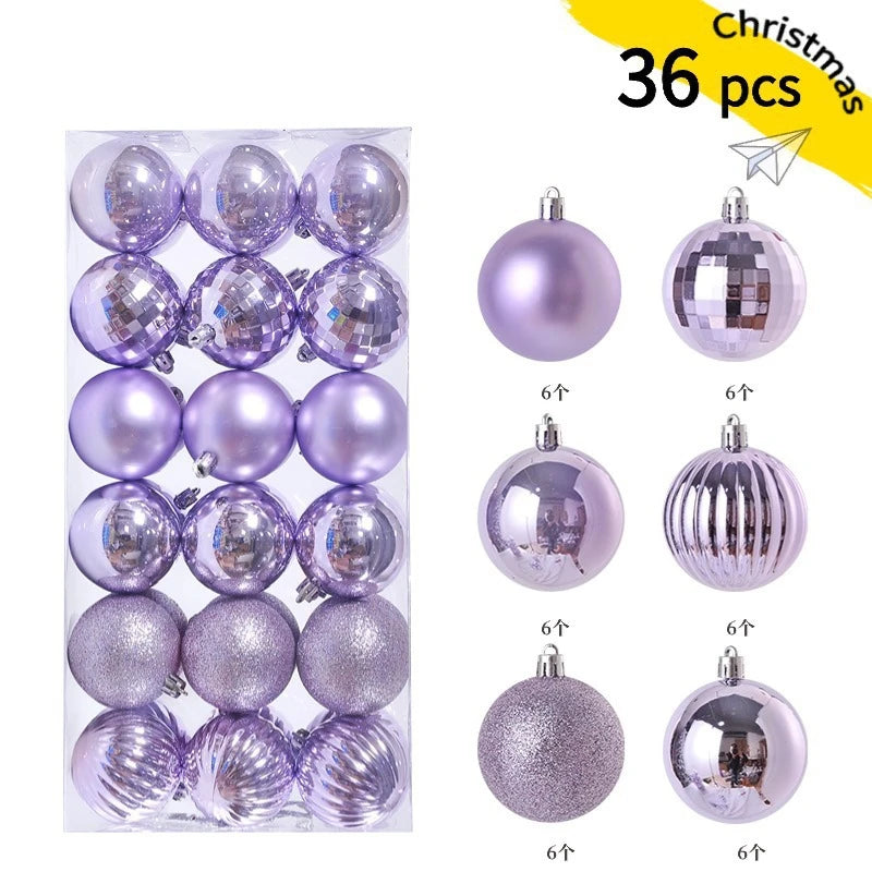 24/36Pcs Christmas Decoration 3/4CM Balls Hanging Christmas Tree Pendants Ornaments for Home Party Decor New Year Gift Accessory